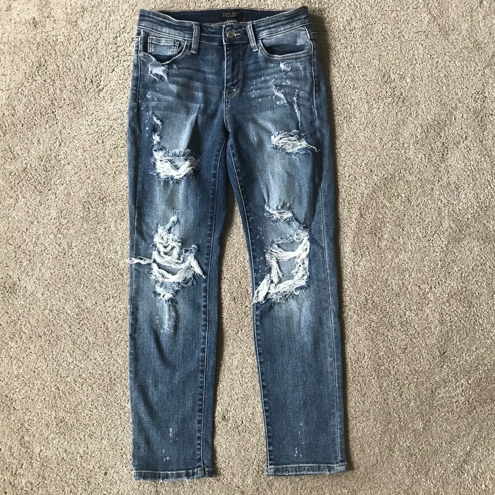 🌺EUC Judy Blue Distressed Boyfriend Jeans